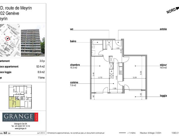 Appartement de 3 pièces à la Servette - Photo 1