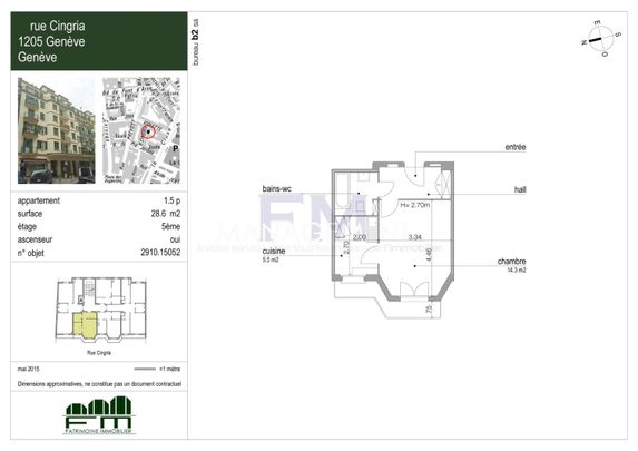 1.5 Zimmer, 29 m², 5. Stock - Photo 1