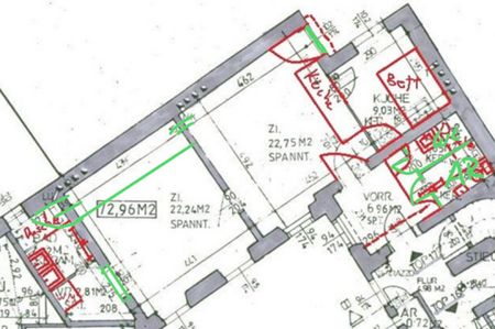 SEEGASSE, ERSTBEZUG, unbefristete 73 m2 Altbau, Wohnküche, 2 Zimmer, Duschbad, Parketten, Hofruhelage, U4-Nähe - Foto 3