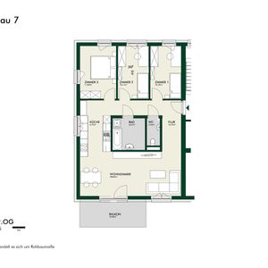Erstbezug - Lichtdurchflutete 4-Zimmer-Wohnung im obersten Geschoss mit Balkon - Foto 2