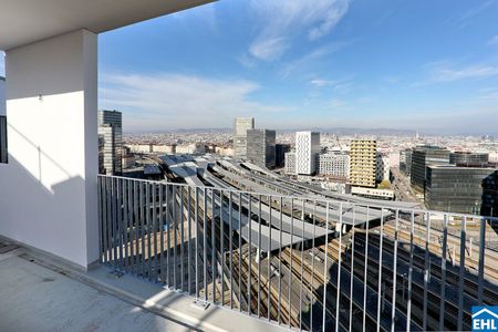 Sonnwendviertel: 2-Zimmer-Wohnung mit Balkon im 12. OG – Fitnessraum, Co-Working & Rooftop-Terrasse inklusive! - Photo 2