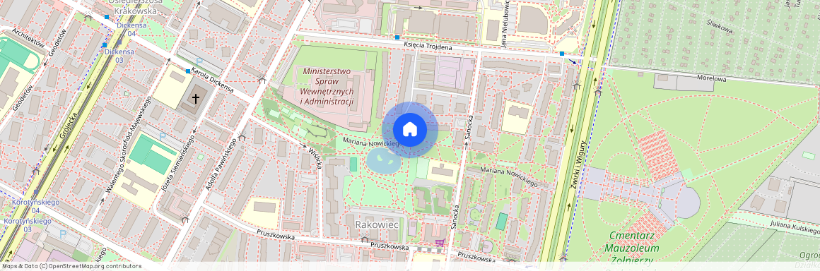 ul. Mariana Nowickiego, Rakowiec, Ochota, Warszawa, mazowieckie