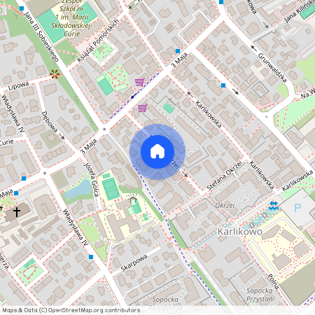 ul. Stefana Okrzei, Karlikowo, Sopot, pomorskie