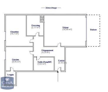 Appartement à louer 2 pièces 50.77m² - Photo 2