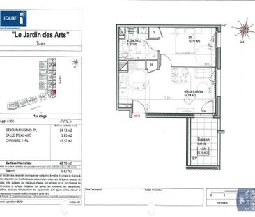 Location Appartement 2 pièces 42m² TOURS 37000 - Photo 6