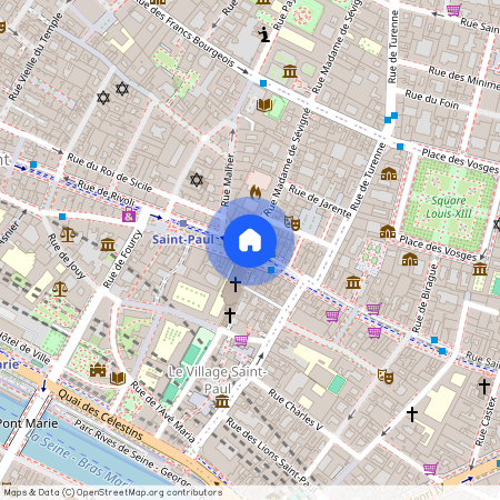 Rue Saint Antoine et Rue de Rivioli 75004 Paris (4e arrondissement)