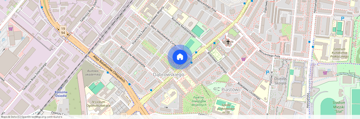 ul. Jarosława Dąbrowskiego, Dąbrowskiego, Rzeszów, podkarpackie