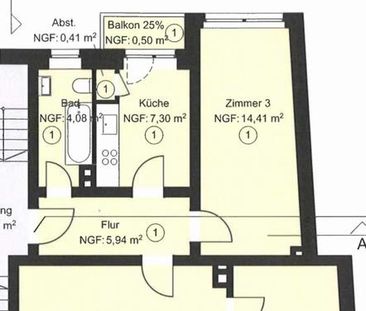 3 Zimmer Wohnung mit Küche/Bad/Balkon zum 01.11.25 zu vermieten - Foto 1