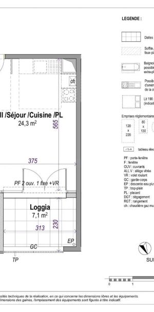 Appartement à louer 2 pièces 42.3m² - Photo 2