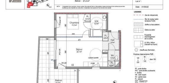 Appartement 2 Pièces 46 m² - Photo 2