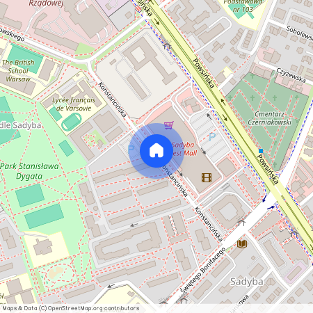 ul. Konstancińska, Sadyba, Mokotów, Warszawa, mazowieckie