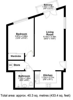 1 Bed Flat, The Habitat, NG1 - Photo 1