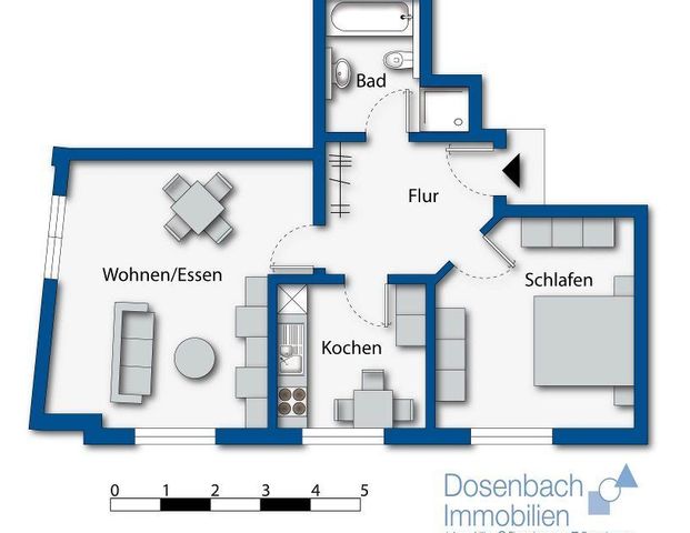 Stetten: schön geschnittene 2-Zimmer-Erdgeschoss-Wohnung (ohne Balkon) - Foto 1