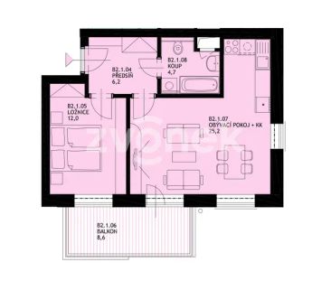 Pronájem bytu 2+kk 49 m - Fotografie 3