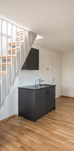 Geniales Attika-Studio mit Dachterrasse in Wiedikon! - Photo 1