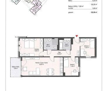 730-21 – Buschdorfer Str. 2b, Bonn-Buschdorf, 103,98 m², 4 Zimmer, Kaltmiete: 1.430,00 € - Foto 3