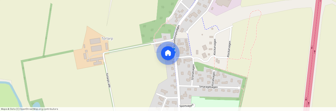 Centralt i Strövelstorp, Skåne, Ängelholm, Strövelstorpsvägen 47 B