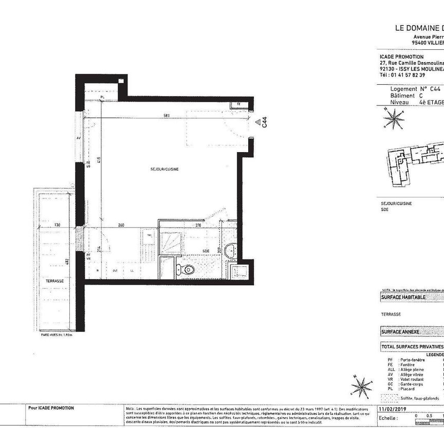 location Appartement T1 DE 34.47m² À VILLIERS LE BEL - Photo 1