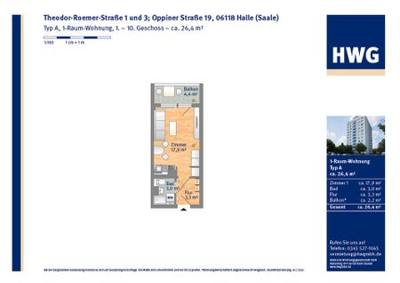 Singlewohnung mit Dusche und Balkon! Ab März 2026 einzugsbereit... - Foto 3