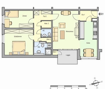 3-Zimmer-Wohnung in Düsseldorf-Lörick (unrenovierte Übergabe) - Photo 4