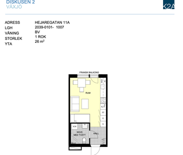 Hejaregatan 11 A – 1 rok (1007) - Foto 1
