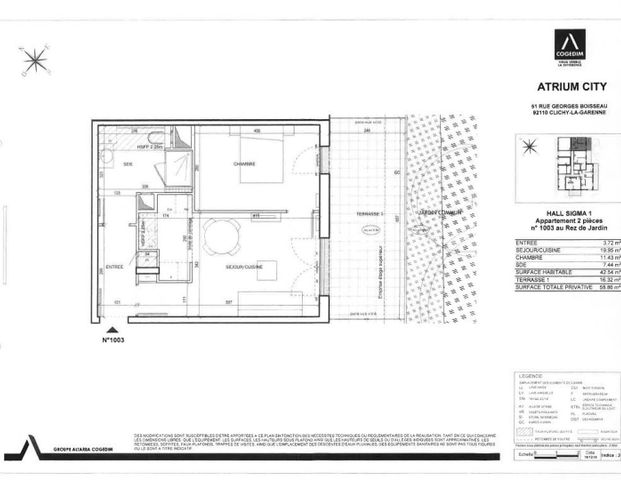location Appartement T2 DE 42.54m² À CLICHY - Photo 1