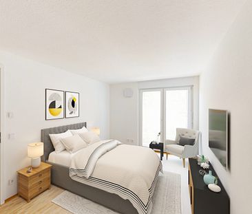 Kompakte 4-Zimmer-Wohnung mit moderner Einbauküche, separatem Gäste-WC und Loggia - Photo 4