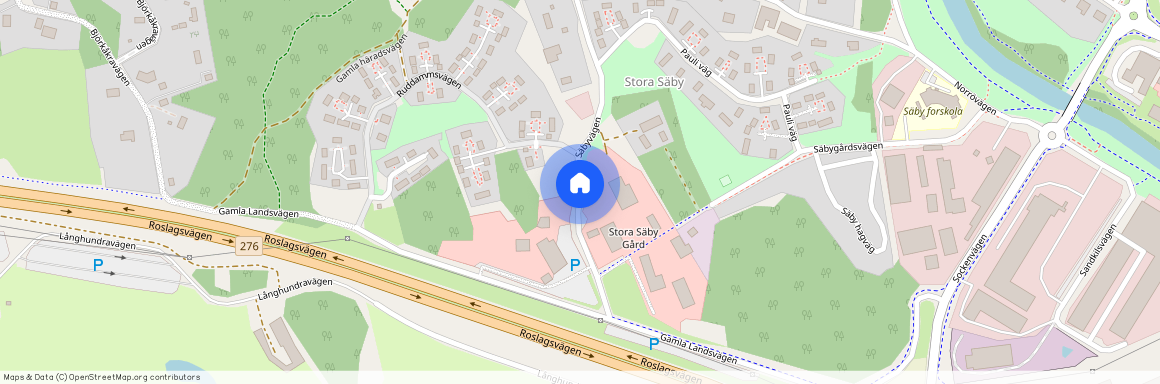 Stora Säbyvägen, Åkersberga