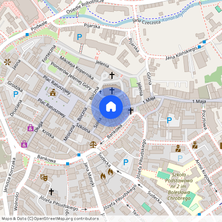 ul. Marii Konopnickiej, Śródmieście, Jelenia Góra, dolnośląskie