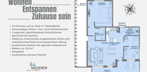 Einmalige Gelegenheit: Grosszügige 3,5 Zimmer Dachwohnung mit viel ... - Foto 2