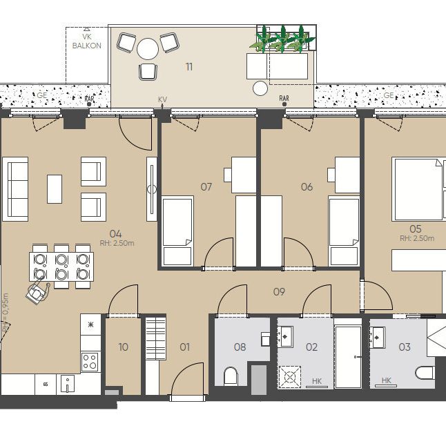 Hochwertige 4-Zimmer-Wohnung mit Außenfläche im Neubauprojekt SOPHIE - Erstbezug - zu mieten in 1090 Wien - Foto 1