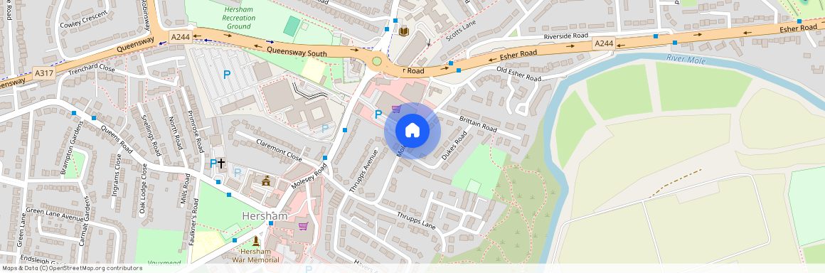 Mole Road, Hersham, Walton-on-Thames, Surrey, KT12