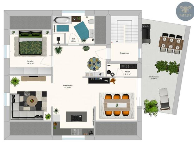 3-Zimmer-Galeriewohnung mit sonniger Dachterrasse! - Foto 1