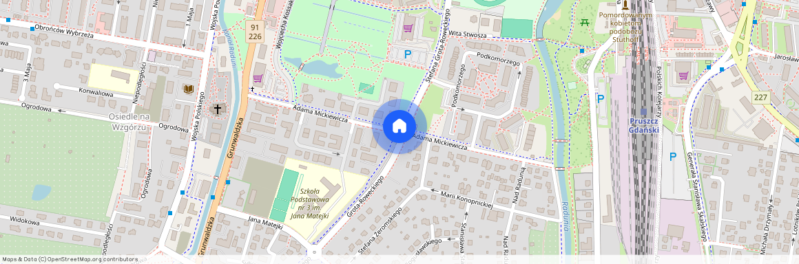 ul. Adama Mickiewicza, Pruszcz Gdański, gdański, pomorskie