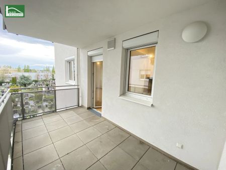 Hochwertige 2-Zimmer Wohnung mit großem Balkon nahe S-Bahn und Schwechat Zentrum! GEMEINSCHAFTLICHE DACHTERRASSE! - Foto 5