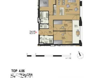 Ganz oben wohnen – 4-Zimmerwohnung mit Bergblick am Garnmarkt - Foto 4