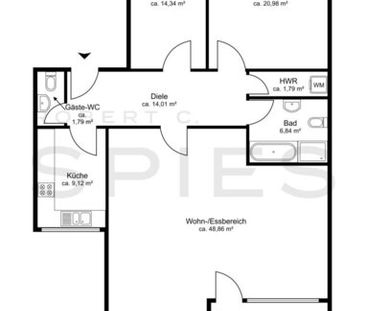 Helle, großzügig gestaltete 3-Zimmer-Wohnung mit Sonnenloggia - Foto 6