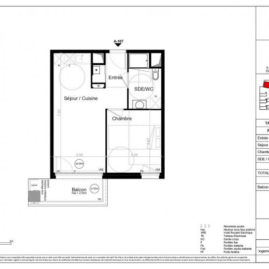 Appartement 2 pièces – 41 m² environ à Saint-Jacques-de-la-Lande (ref : G75948) - Photo 2