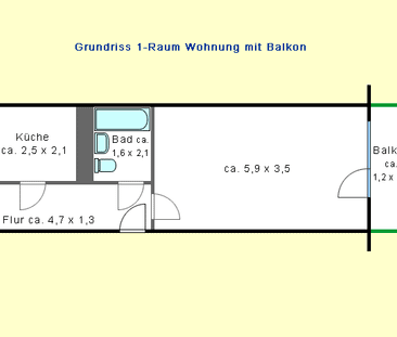 Klein und fein – Singlewohnung mit Einbauküche zum Verlieben! - Foto 1