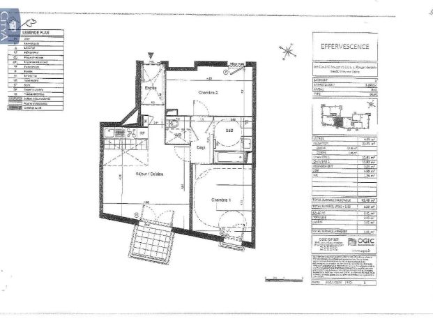 Appartement à louer 3 pièces 61m² - Photo 1