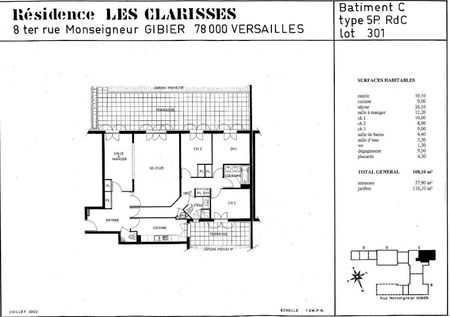 location Appartement T5 DE 108.1m² À VERSAILLES - Photo 3