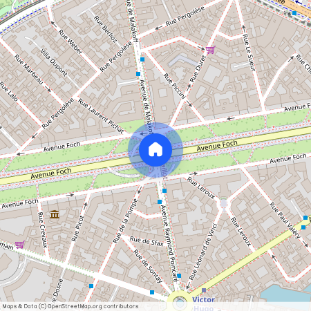 Avenue Foch et Avenue Raymond Poincarré 75116 Paris (16e arrondissement)