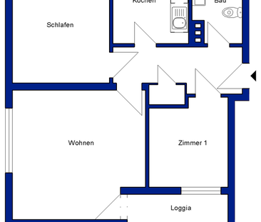 Modernisierte 3-Zimmer-Wohnung in grüner Umgebung - Photo 1