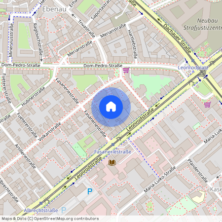 Volkartstraße, 80636 München Neuhausen ca. 3, 5 km north-west of Munich-center