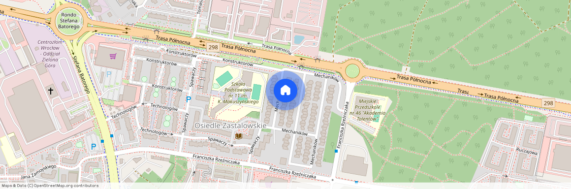 ul. Mechaników, Osiedle Zastalowskie, Centrum, Zielona Góra, lubuskie