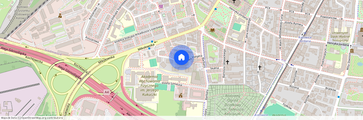 ul. Stanisława Fliegera, Śródmieście, Katowice, śląskie