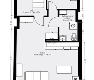 Appartement te huur in Verviers voor € 500 met 1 slaapkamer - Photo 1