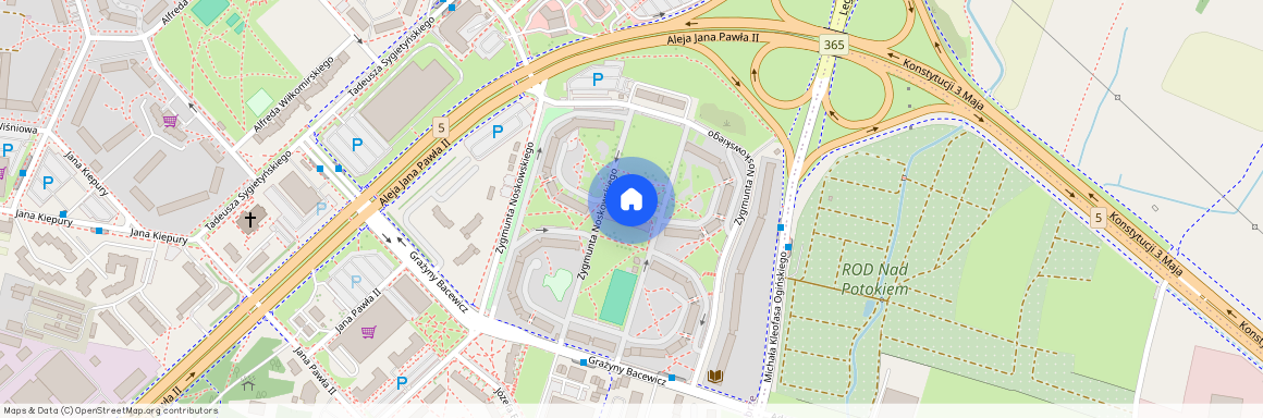 ul. Zygmunta Noskowskiego, Zabobrze, Jelenia Góra, dolnośląskie