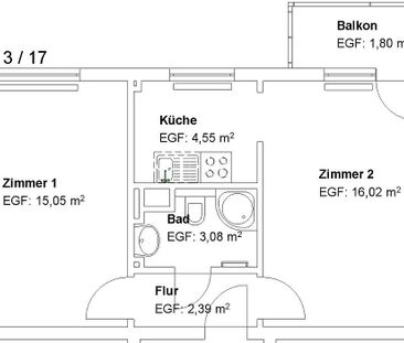 2 ZKB mit Balkon im Eichwald! - Foto 6