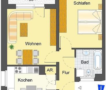 Gemütliche 2 Zimmer Wohnung mit Balkon am Vogelberg. - Photo 1